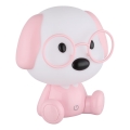 Globo - LED Stmievateľná nabíjacia detská nočná lampička LED/1W/5V 500 mAh ružová