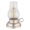 Globo - LED Stmievateľná nabíjacia dotyková stolná lampa LED/1W/3,7V 1200 mAh matný chróm