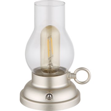 Globo - LED Stmievateľná nabíjacia dotyková stolná lampa LED/1W/3,7V 1200 mAh matný chróm
