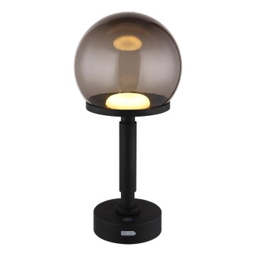 Globo - LED Stmievateľná nabíjacia dotyková stolná lampa LED/2,5W/5V 1800mAh 2700/4000/6500K čierna