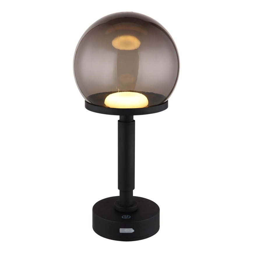 Globo - LED Stmievateľná nabíjacia dotyková stolná lampa LED/2,5W/5V 1800mAh 2700/4000/6500K čierna