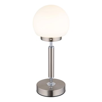 Globo - LED Stmievateľná nabíjacia dotyková stolná lampa LED/2,5W/5V 1800mAh 2700/4000/6500K matný chróm