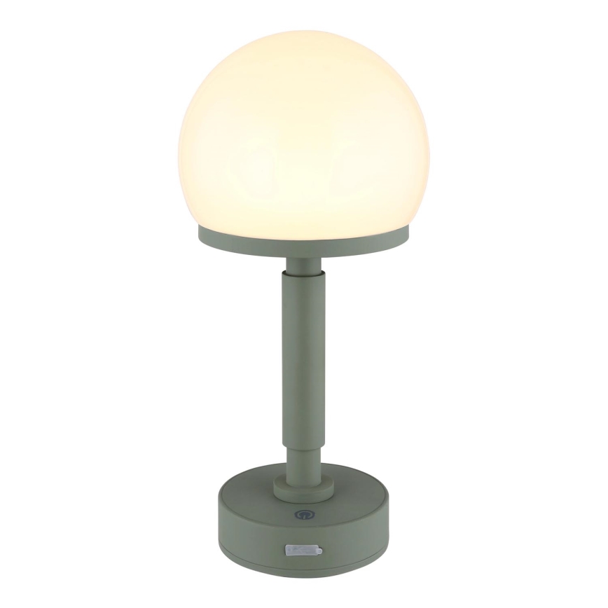 Globo - LED Stmievateľná nabíjacia dotyková stolná lampa LED/2,5W/5V 1800mAh 2800K zelená