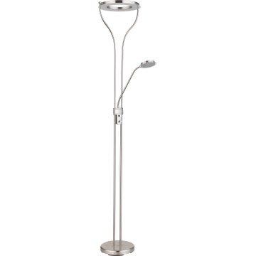 Globo - LED stmievateľná stojaca lampa LED/20W/230V + LED/4W 3000K matný chróm