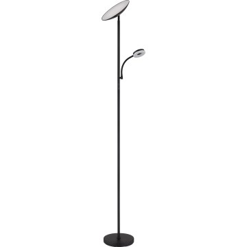 Globo - LED Stmievateľná stojacia lampa LED/20W/230V+ LED/5W 3000/4000/6500K čierna