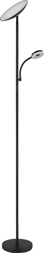Globo - LED Stmievateľná stojacia lampa LED/20W/230V+ LED/5W 3000/4000/6500K čierna