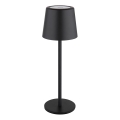 Globo - LED Stmievateľná vonkajšia dotyková stolná lampa LED/2W/5V 3000/4000/6000K 2200 mAh IP44 čierna