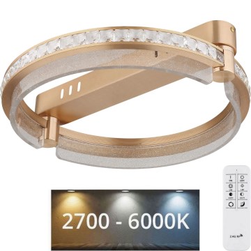 Globo - LED Stmievateľné krištáľové stropné svietidlo LED/36W/230V 2700K-6000K + diaľkové ovládanie