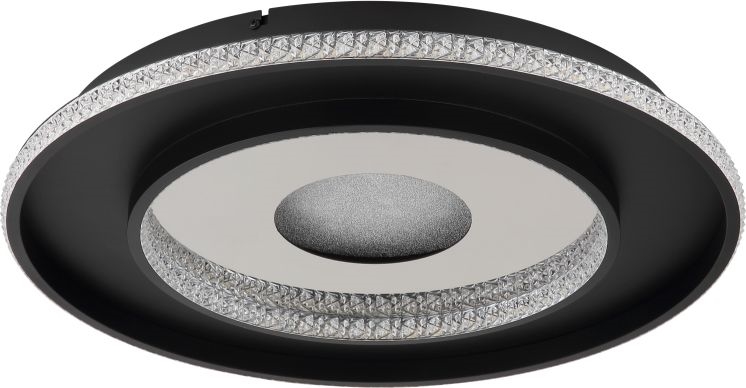 Globo - LED Stmievateľné stropné svietidlo LED/30W/230V 2700-6500K pr. 52,5 cm čierna + diaľkové ovládanie