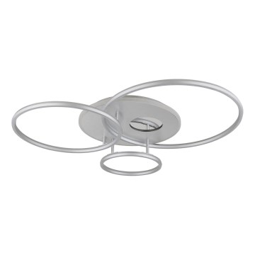 Globo - LED stmievateľné stropné svietidlo LED/54W/230V 2700-6500K 90x70 cm strieborné + diaľkové ovládanie