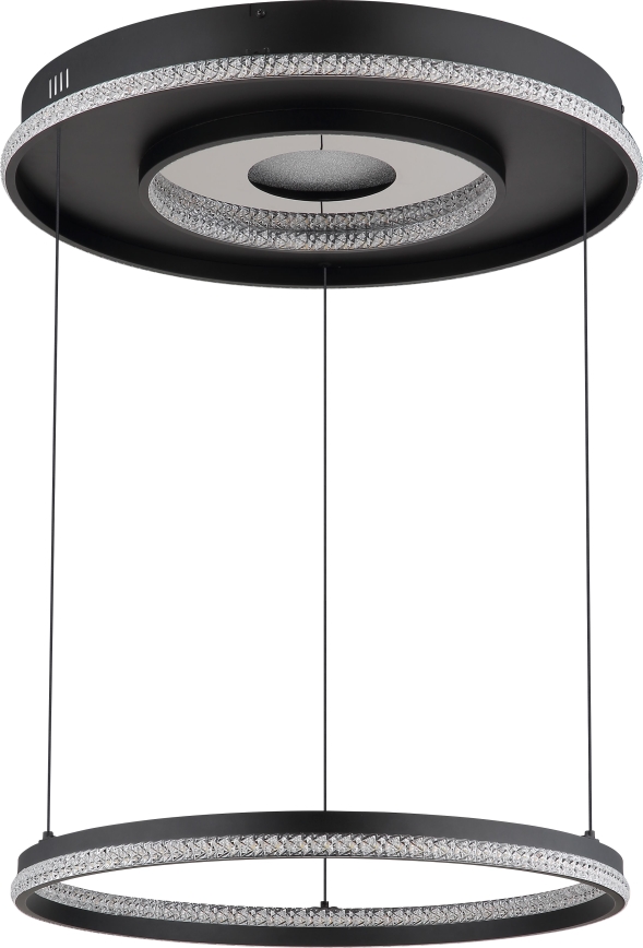Globo - LED Stmievateľný luster na lanku LED/54W/230V 2700-6500K pr. 60 cm čierna + diaľkové ovládanie