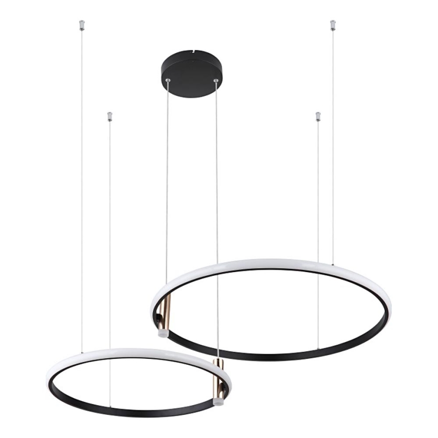 Globo - LED Stmievateľný luster na lanku LED/55W/230V 2700-6000K čierna + diaľkové ovládanie