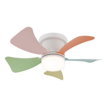 Globo - LED Stmievateľný stropný ventilátor LED/10W/230V 3000-6500K pestrofarebný + diaľkové ovládanie