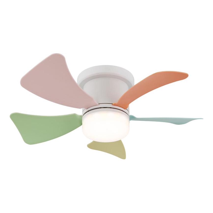 Globo - LED Stmievateľný stropný ventilátor LED/10W/230V 3000-6500K pestrofarebný + diaľkové ovládanie