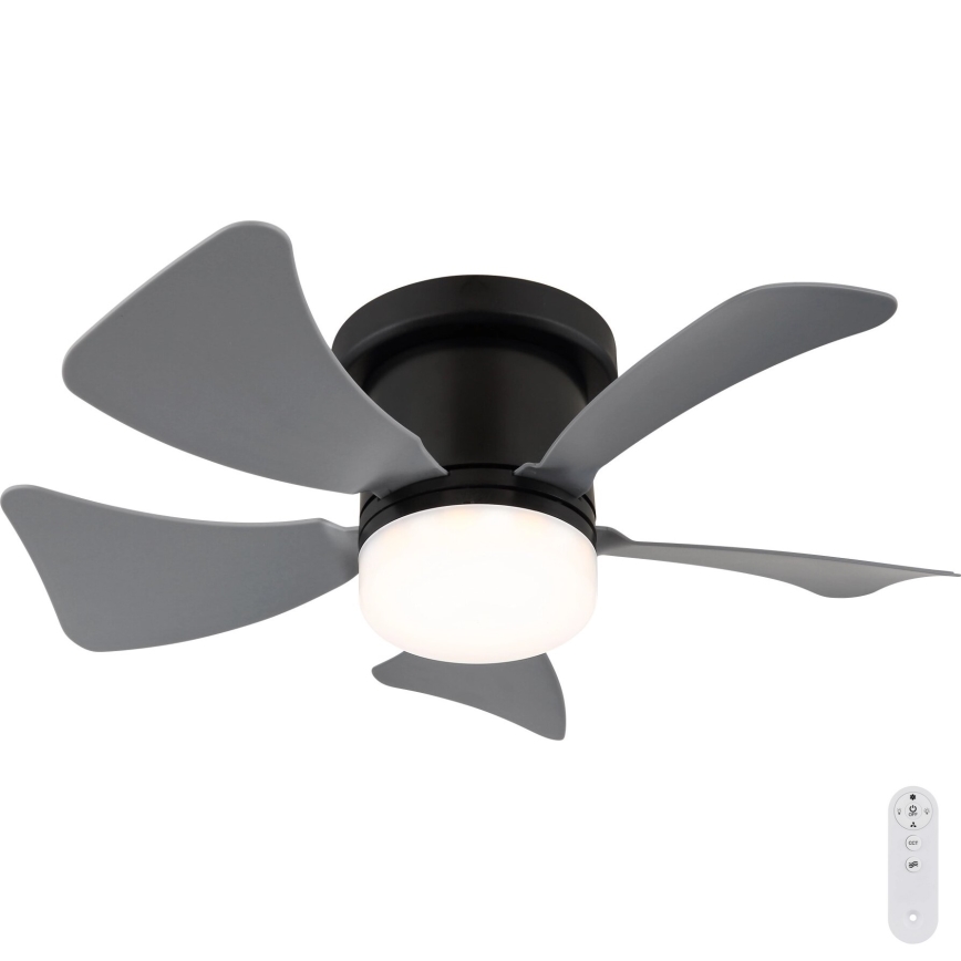 Globo - LED Stmievateľný stropný ventilátor LED/10W/230V 3000-6500K šedá + diaľkové ovládanie