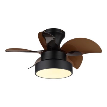 Globo - LED stmievateľný stropný ventilátor LED/22W/230V 3000/4500/6000K hnedý + diaľkové ovládanie