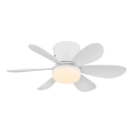 Globo - LED stmievateľný stropný ventilátor LED/5W/230V 2700-6500K biela + diaľkové ovládanie
