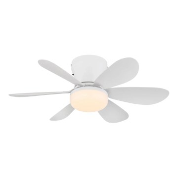 Globo - LED stmievateľný stropný ventilátor LED/5W/230V 2700-6500K biela + diaľkové ovládanie