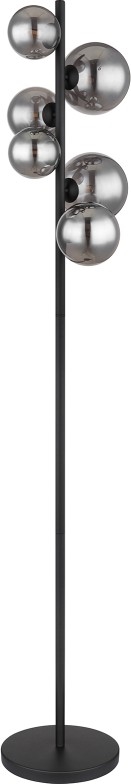 Globo - LED Stojacia lampa 6xG9/3,5W/230V dymová/čierna