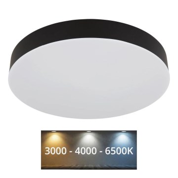 Globo - LED Stropné svietidlo LED/24W/230V 3000K/4000K/6500K pr. 30 cm čierna