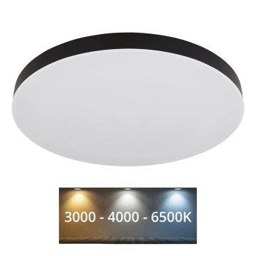 Globo - LED Stropné svietidlo LED/50W/230V 3000K/4000K/6500K pr. 50 cm čierna