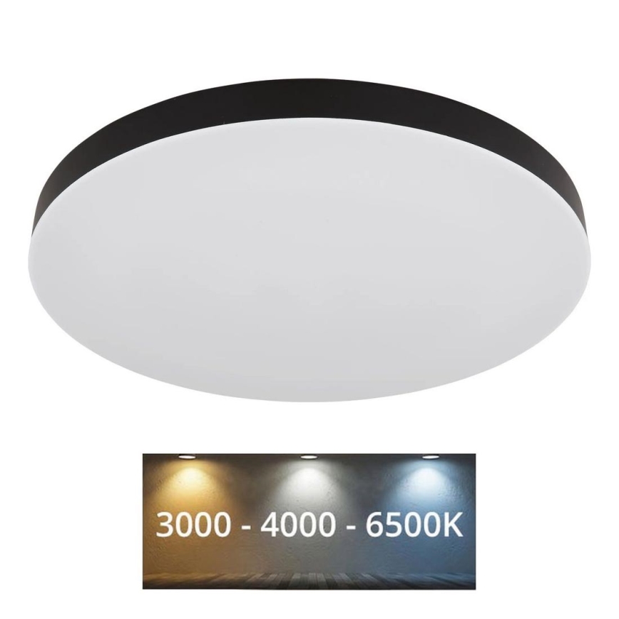 Globo - LED Stropné svietidlo LED/50W/230V 3000K/4000K/6500K pr. 50 cm čierna