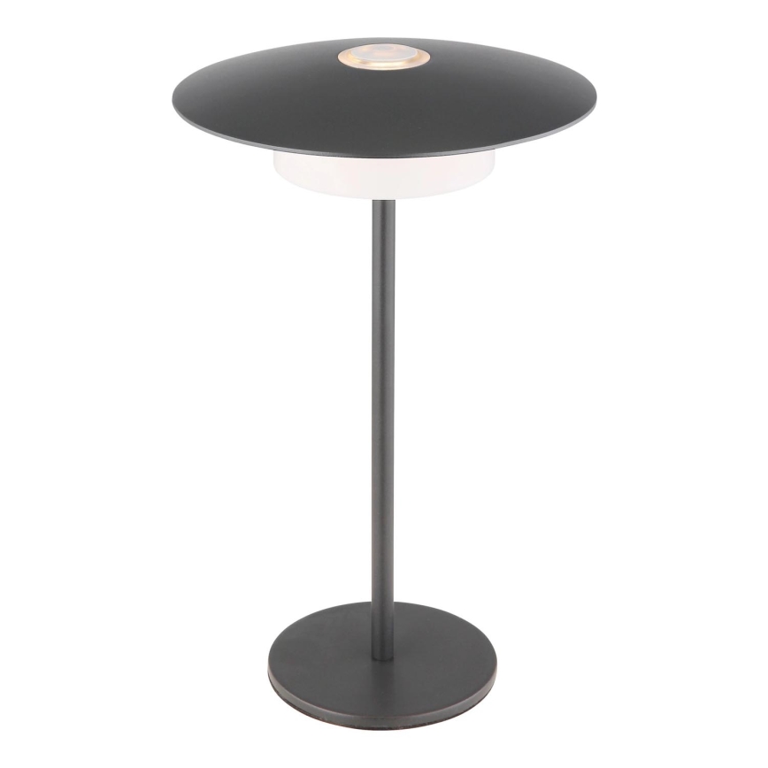 Globo - LED Vonkajšia nabíjacia dotyková stolná lampa LED/3W/3,7V 1800/2700/3000K IP44 1800 mAh šedá