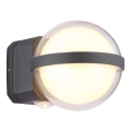 Globo - LED Vonkajšie nástenné svietidlo LED/12W/230V IP54 čierna