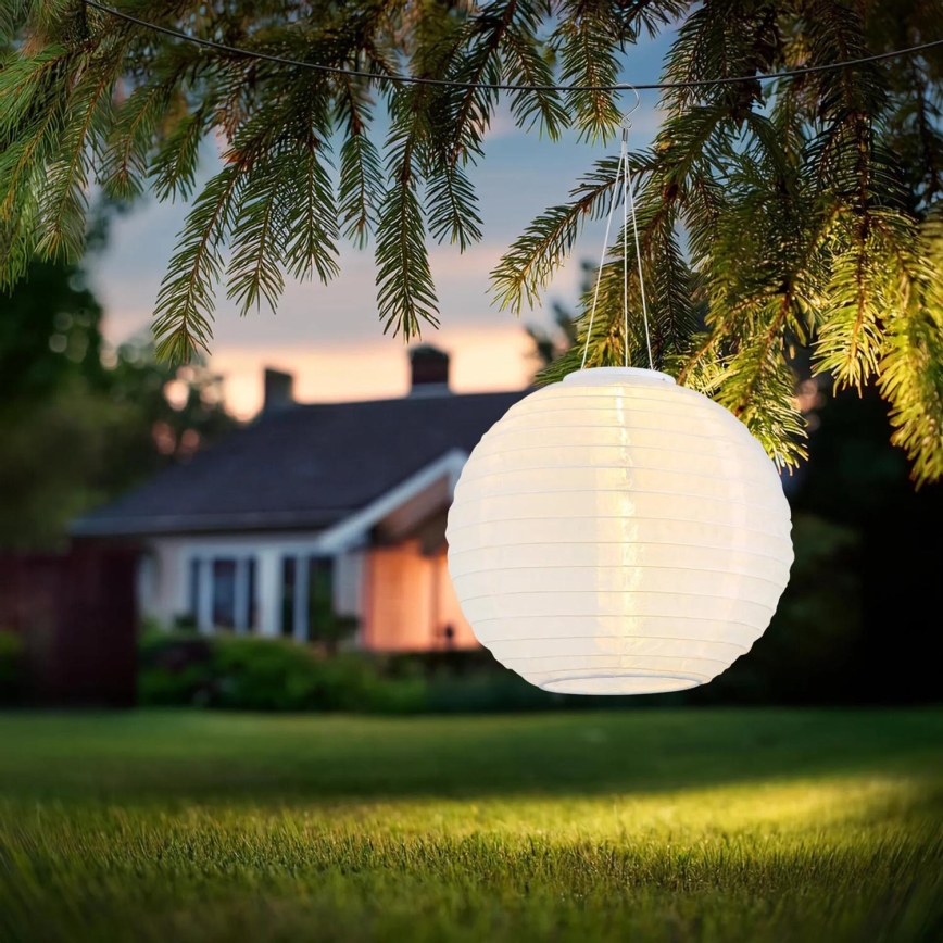 Globo - LED Závesné solárne svietidlo LED/0,5W/3V IP44 biela 300 mAh