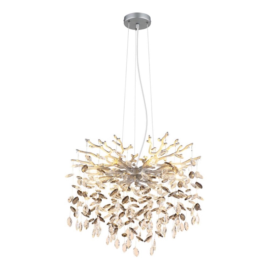 Globo - Luster na lane 8xE14/40W/230V strieborný