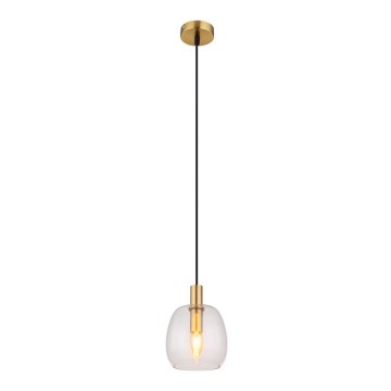 Globo - Luster na lanku 1xE14/40W/230V pr. 16 cm mosadz
