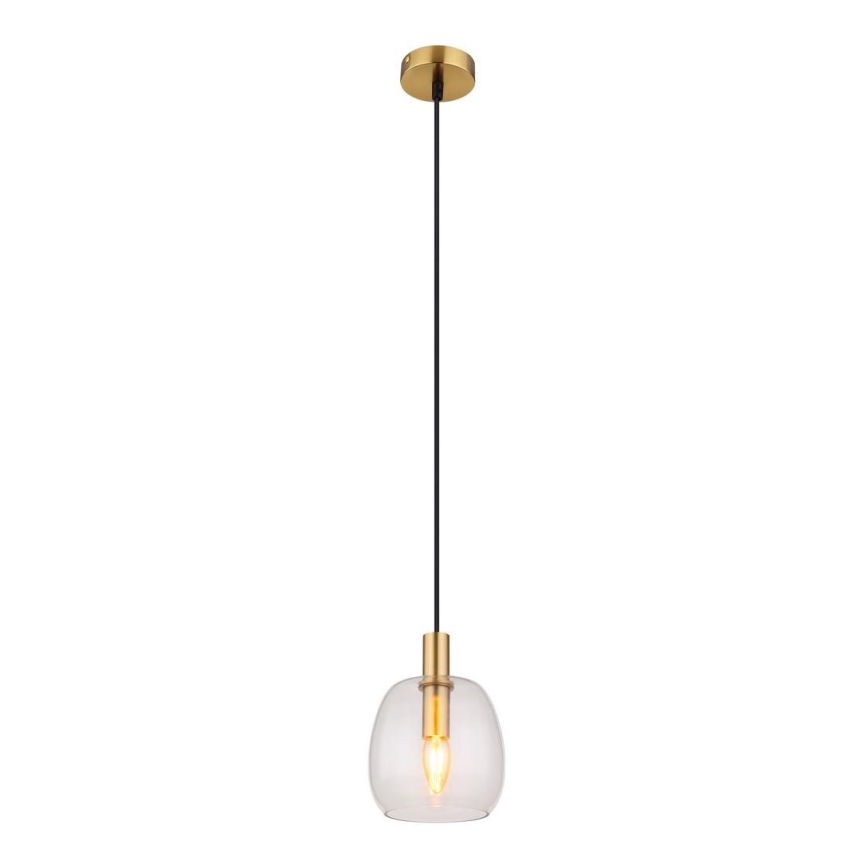 Globo - Luster na lanku 1xE14/40W/230V pr. 16 cm mosadz