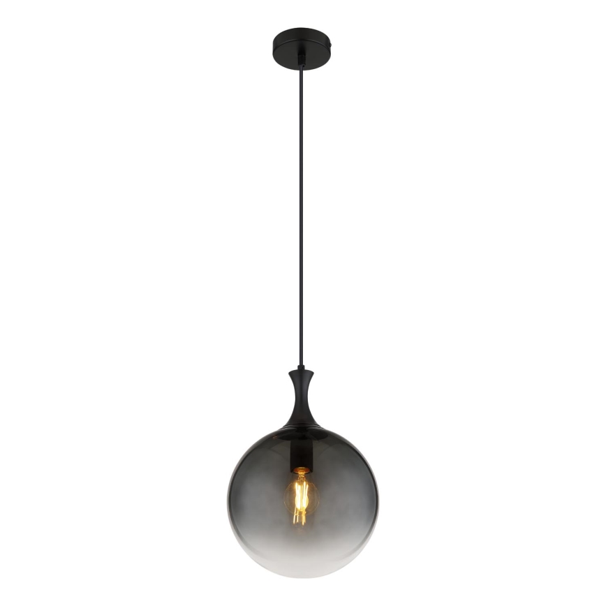 Globo - Luster na lanku 1xE27/10W/230V pr. 25 cm čierna