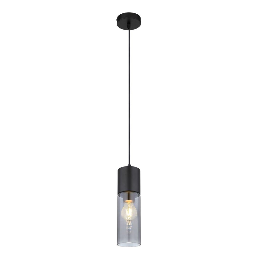 Globo - Luster na lanku 1xE27/25W/230V pr. 10,5 cm čierna