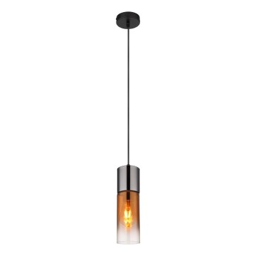 Globo - Luster na lanku 1xE27/25W/230V pr. 10,5 cm čierna/medená
