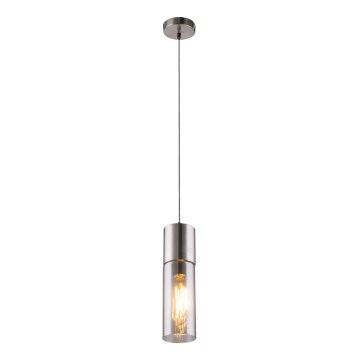 Globo - Luster na lanku 1xE27/25W/230V pr. 10,5 cm matný chróm