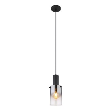 Globo - Luster na lanku 1xE27/40W/230V pr. 12,5 cm čierna