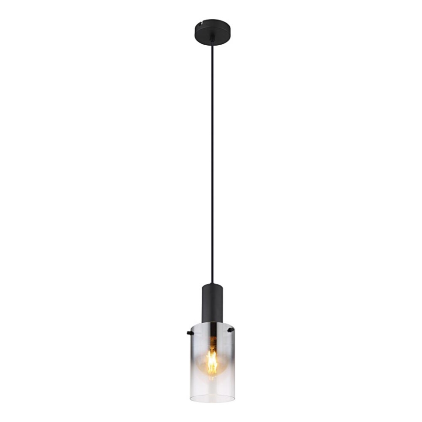 Globo - Luster na lanku 1xE27/40W/230V pr. 12,5 cm čierna