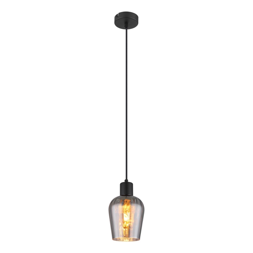 Globo - Luster na lanku 1xE27/40W/230V pr. 13,5 cm čierna