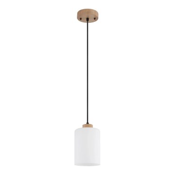 Globo - Luster na lanku 1xE27/60W/230V dub/biela