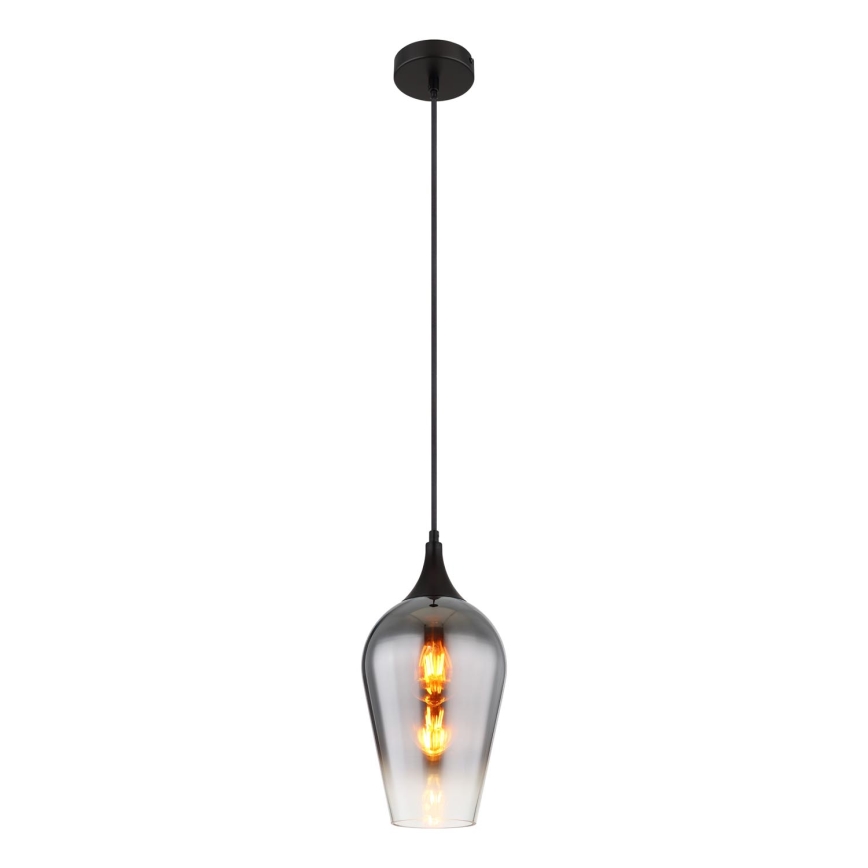 Globo - Luster na lanku 1xE27/60W/230V pr. 18 cm čierna