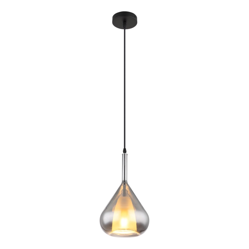 Globo - Luster na lanku 1xE27/60W/230V pr. 20 cm čierna