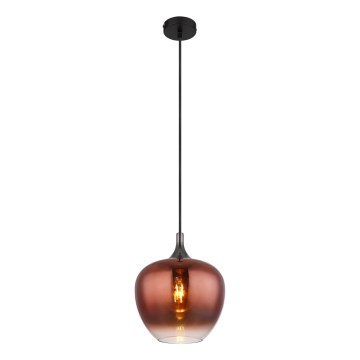 Globo - Luster na lanku 1xE27/60W/230V pr. 24 cm medená