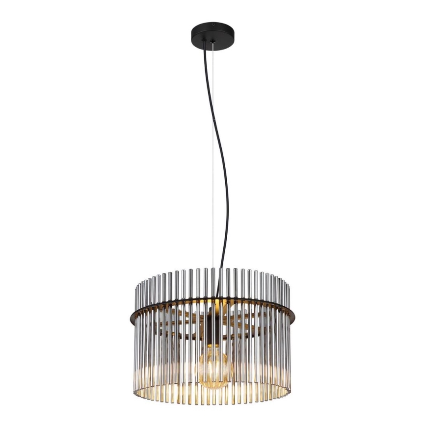 Globo - Luster na lanku 1xE27/60W/230V pr. 40 cm čierna