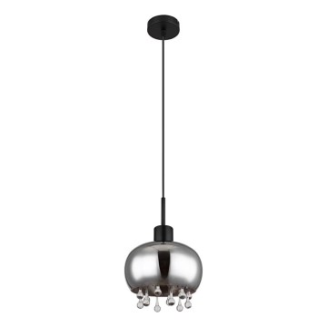 Globo - Luster na lanku 1xE27/9W/230V pr. 21 cm čierna