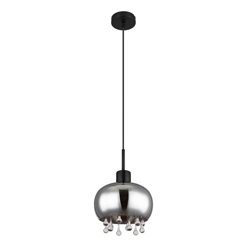Globo - Luster na lanku 1xE27/9W/230V pr. 21 cm čierna