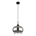 Globo - Luster na lanku 1xE27/9W/230V pr. 28 cm čierna