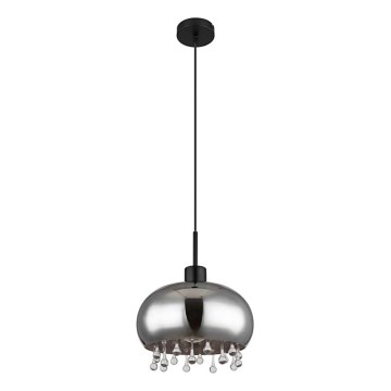 Globo - Luster na lanku 1xE27/9W/230V pr. 28 cm čierna