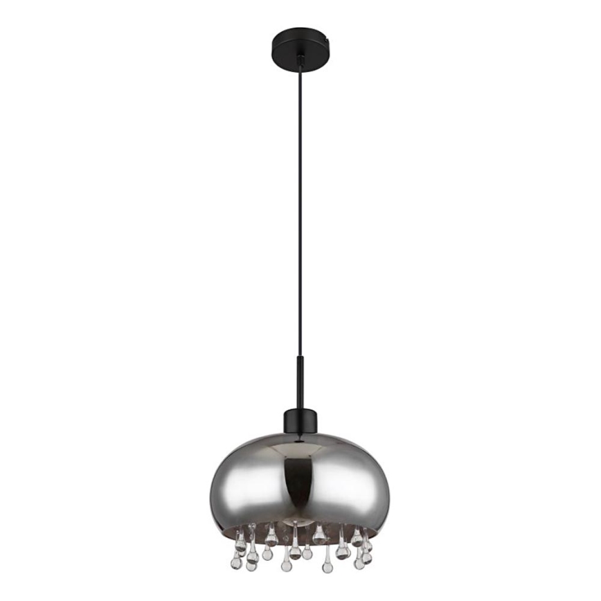 Globo - Luster na lanku 1xE27/9W/230V pr. 28 cm čierna