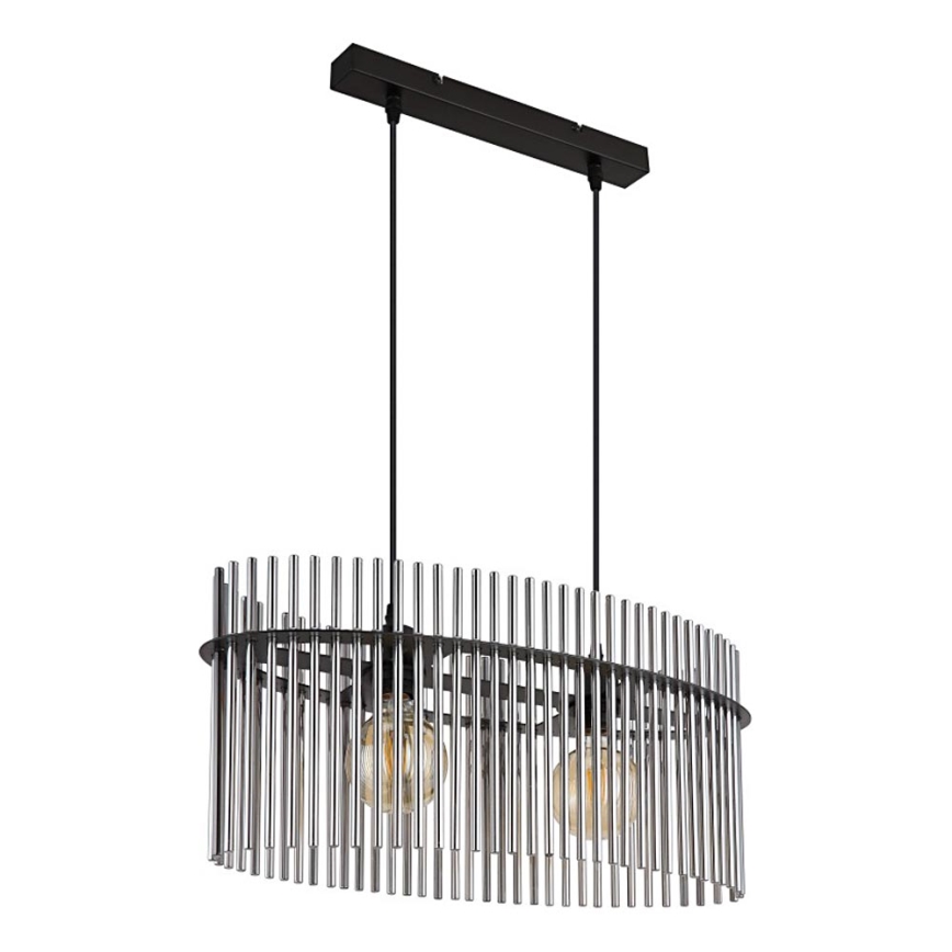 Globo - Luster na lanku 2xE27/60W/230V čierna